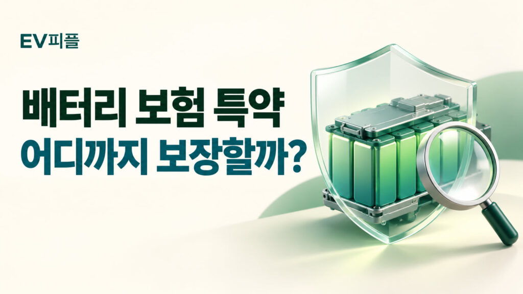 배터리 보험 특약 · 어디까지 보장할까? 내용을 표현한 안내 일러스트