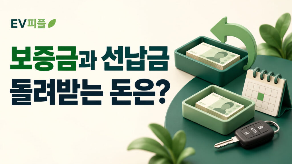 보증금과 선납금 · 돌려받는 돈은? 내용을 표현한 안내 일러스트